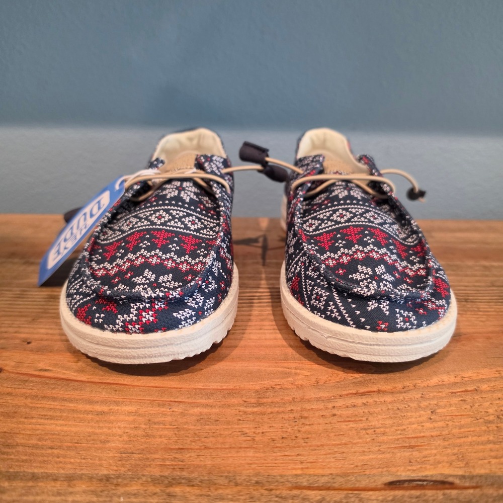 Hey Dude Womens Wendy Winter Sweater Shoes Loafers Nordic Slip On Size 9 - Picture 3 of 9
